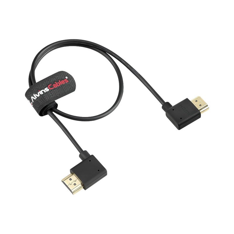 Alvin's Cables 8K HDMI 2.1 High-Speed Cable 8K@60Hz 4K@120Hz, Left to Right Angle HDMI Cable for Atomos Ninja,for Feelworld,for Sony FS5 FS7 FX9,BMPCC,for Canon C300 C500 50cm|19.7inches - Image 3
