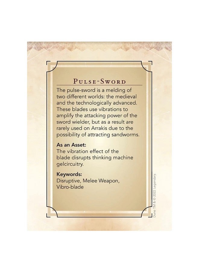 Modiphius Dune: Asset Cards - Agent Expansion Deck - Dune Adventures in The Imperium, 56 Cards RPG Expansion, Accessory Pack, Each Card Details an Individual Asset, Role-Playing Game - Image 2