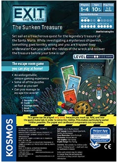 Thames & Kosmos Exit The Sunken Treasure ; Exit The Game A Kosmos Game ; Familyfriendly Cardbased Athome Escape Room Experience For 1 To 4 Players Ages 10+  - Image 2