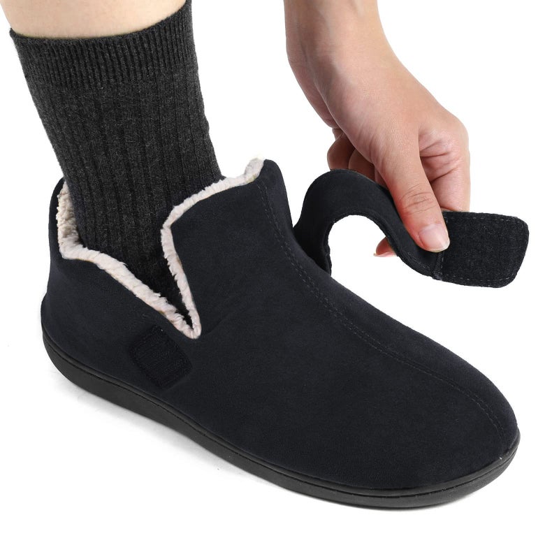 Zizor Women's Ivy Adjustable House Shoes Indoor Outdoor (Black, Size 11) - Image 2