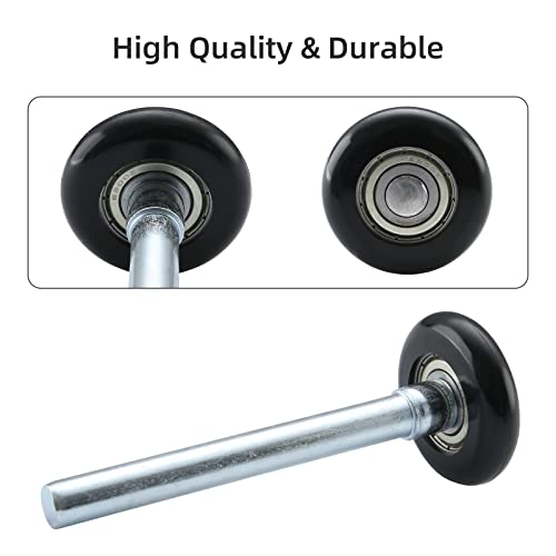 HOME MASTER HARDWARE 2" Nylon Garage Door Rollers 12 Pack,Garage Door Wheels Replacement 4" Stem,Garage Door Repair Service,Quiet 6200Z Precision Bearings,Black - Image 3