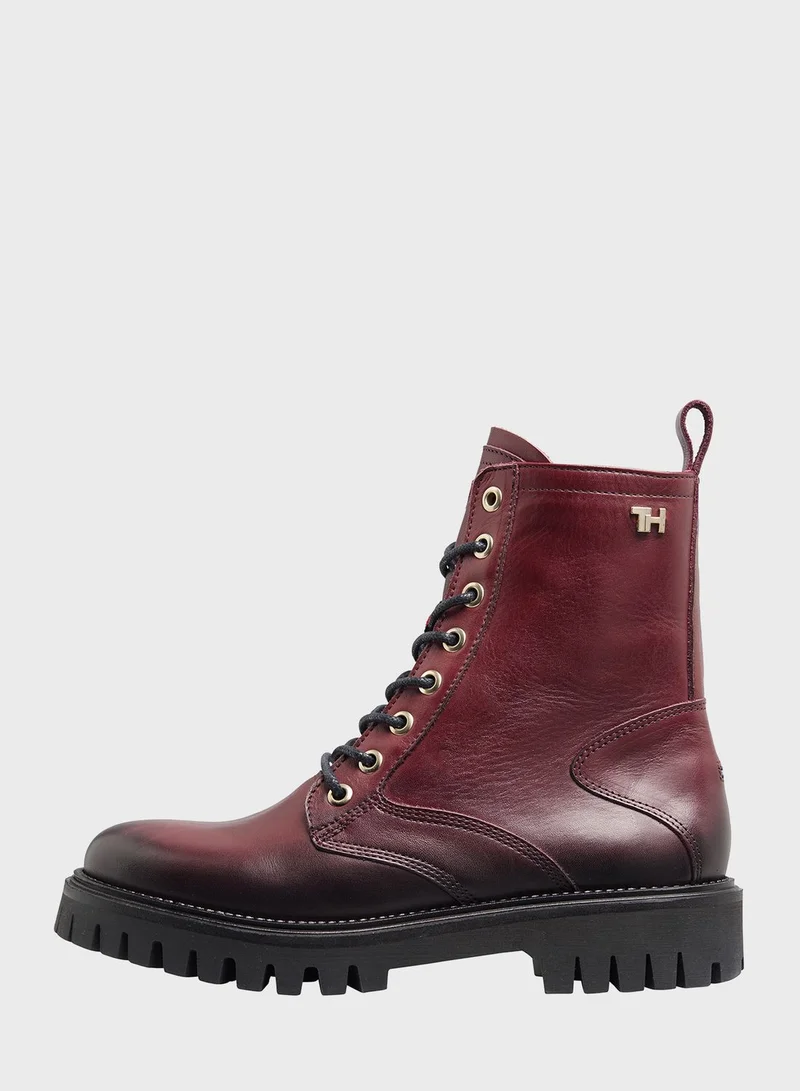 TOMMY HILFIGER Shaded Leather Ankle Boot