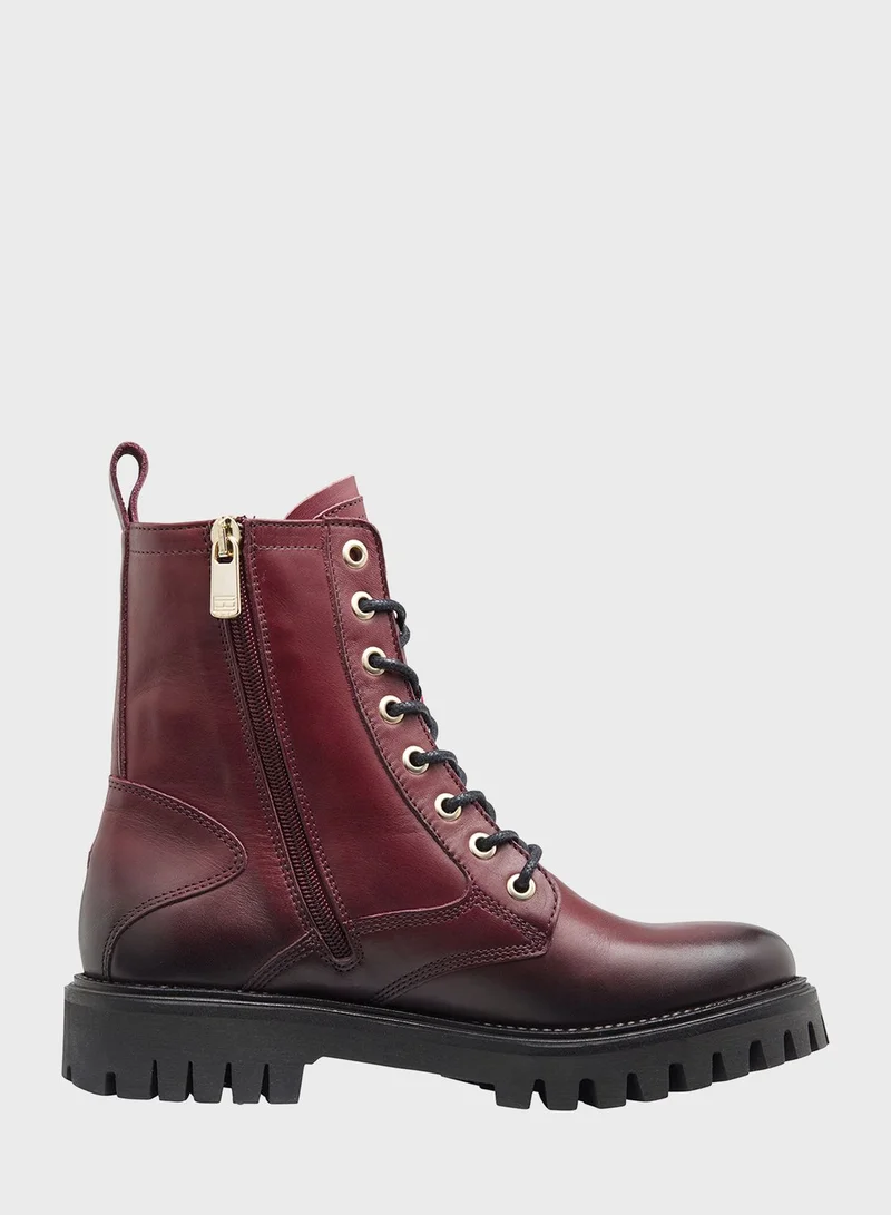 TOMMY HILFIGER Shaded Leather Ankle Boot