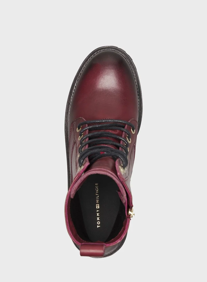 TOMMY HILFIGER Shaded Leather Ankle Boot