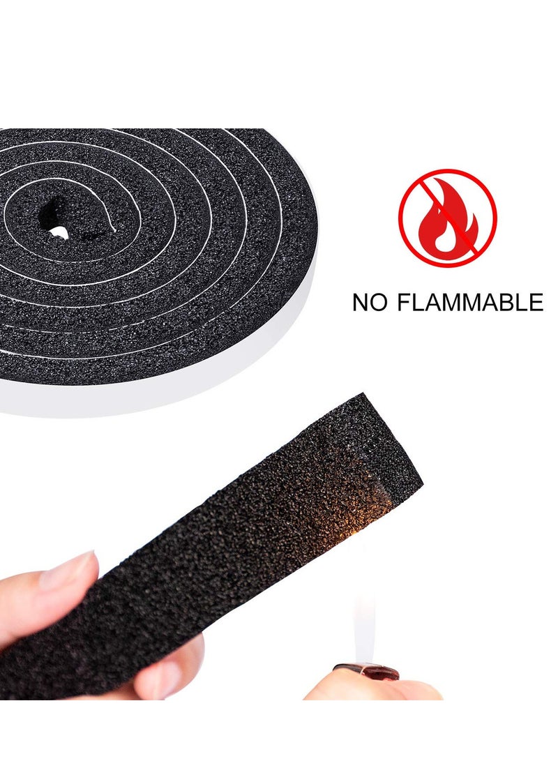 ZERIFAM ZERIFM Sound Insulation Strip - Door And Window Sound Insulation Foam Strip, Self Adhesive Anti Collision And Shock Absorption Sealing Strip, 0.34 Inch*0.38 Inch, 10 Meters In Total Length. - Image 2