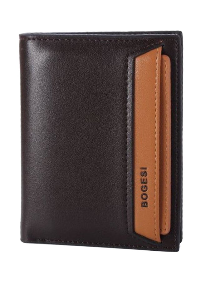 BOGESI Bi-Fold Vertical Wallet Brown - Image 1