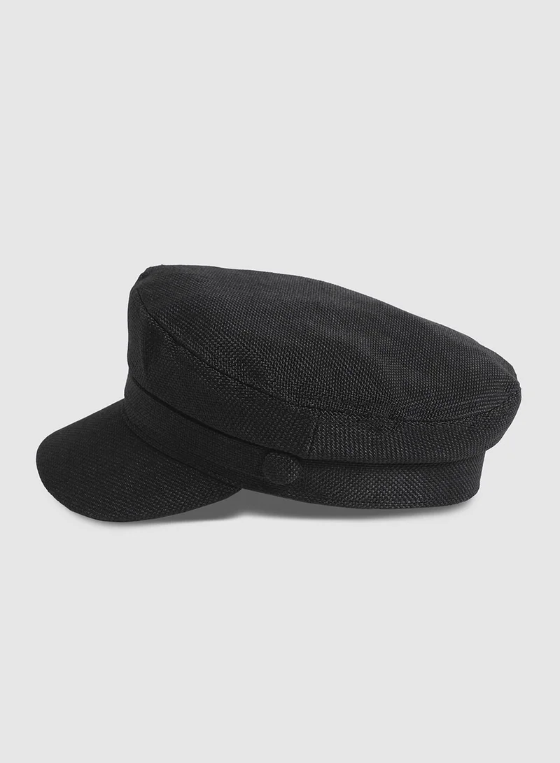Haute Sauce Canvas Breton Cap - Black