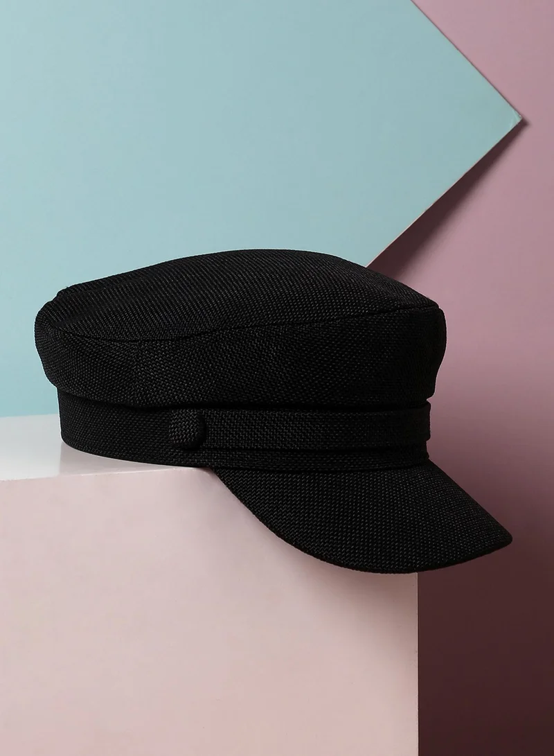 Haute Sauce Canvas Breton Cap - Black
