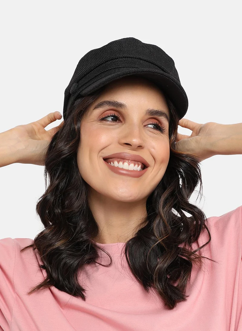 Haute Sauce Canvas Breton Cap - Black