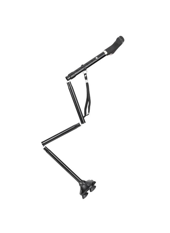 Thoraya Thicken Aluminum Alloy Outdoor Adjustable Folding Cane Elderly Walking Sticks Gift with Light  - Image 2