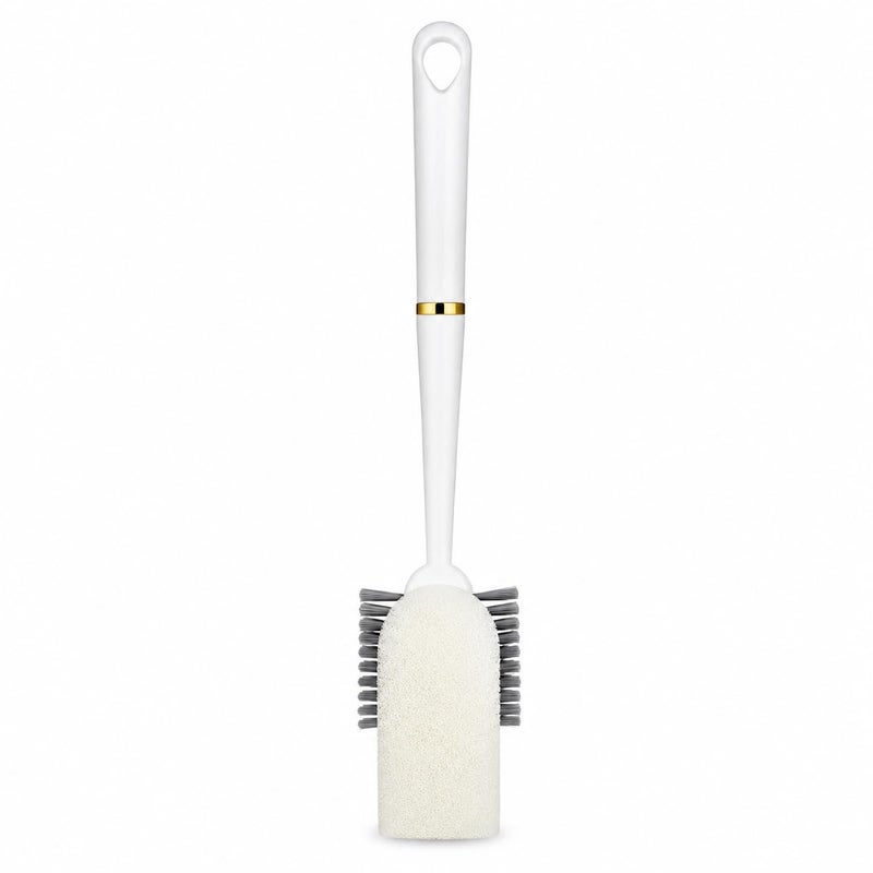 2-in-1 Cup & Bottle Cleaning Brush with Soft Sponge & Stiff Bristles | Long Handle Kitchen Brush for Cups, Bottles, Jars, Mugs & Glasses | Non-Scratch Cleaning Tool. - Image 4
