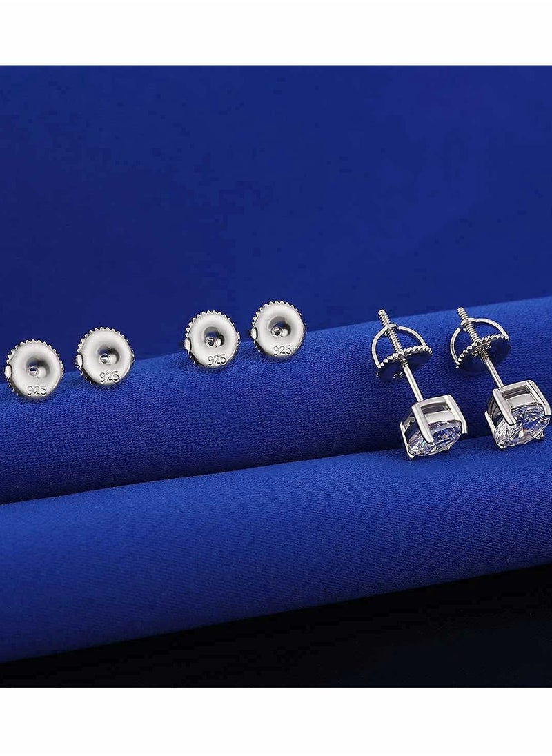 Excefore - Locking Earring, Plated, Back Replacements Secure for Diamond Studs, Screw On Earring Backs For Hypoallergenic ScrewBacks Fit Post(0.7～1.0mm, 6PCS) - Image 1