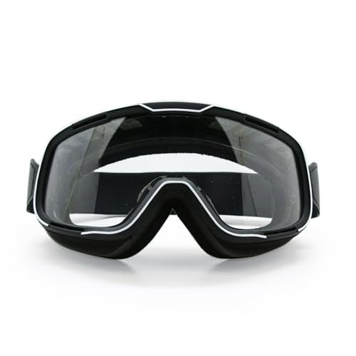 EnzoDate Photochromic Motorcycle Goggles with TPU Frame, PC Anti-Collision Lens, Three-Layer Sponge Windproof Design, Sports Glasses, Black - Image 1