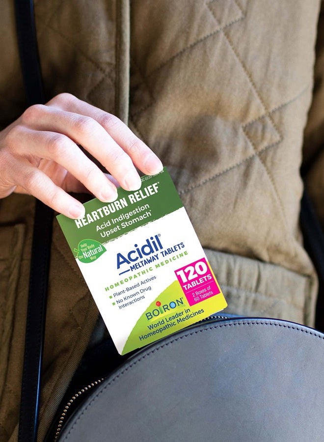 Boiron Acidil for Relief of Acid Reflux, Heartburn, Indigestion, and Upset Stomach (2 Pack of 60) - Image 5