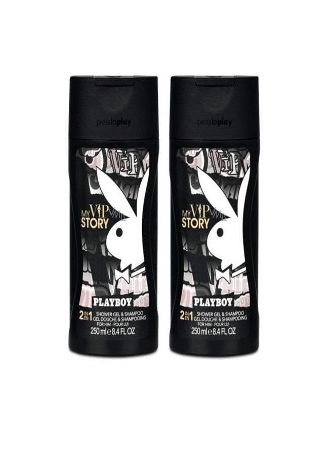 Playboy My VIP Story Shower Gel - For Men (500 ml, Pack of 2) - Image 2