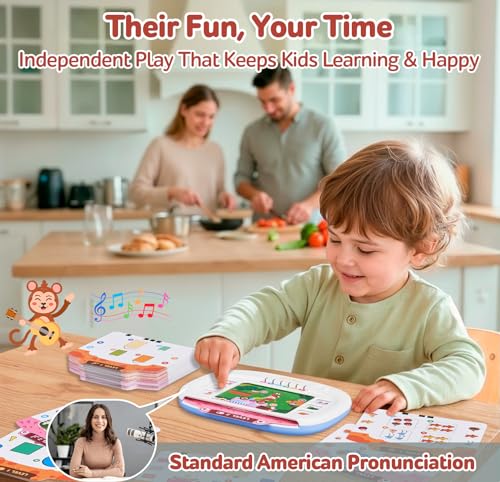 JoyCat Kids Learning Tablet160 Pages Flash CardsJudgement Matching Ordering Interactive Logic Training STEM Montessori Educational Toy Gifts for Kids 38 - Image 5