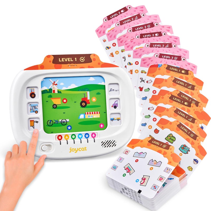 JoyCat Kids Learning Tablet160 Pages Flash CardsJudgement Matching Ordering Interactive Logic Training STEM Montessori Educational Toy Gifts for Kids 38 - Image 3