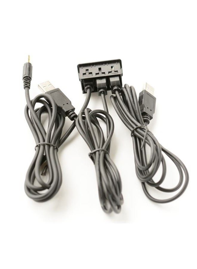 Car Modification Universal USB Interface USB Type C Data Interface AUX Audio Input Panel Extension Cable-Line Length:1.5 M - Image 4