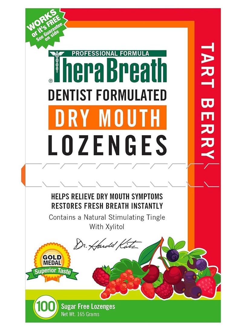Therabreath أقراص ثيرا بريث لجفاف الفم بنكهة التوت الحامض 100 قرص - Image 1