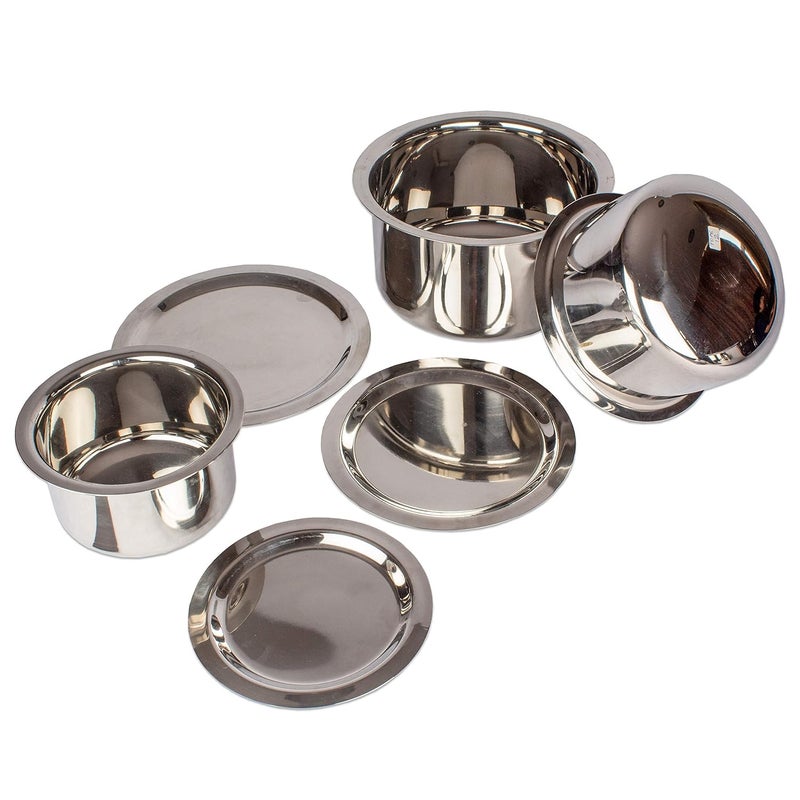 Mivida Mi Vida SUTOCS1014x2 Stainless Steel Cooking Pot with Lid Set of 3 pcs Size 10 to 14 - Image 4