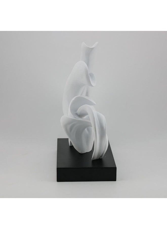 DANUBE HOME Danube Home Florence Polyresin Flowy Ribbons Floral Figurine - (37X20X47 Cm) Eye-Catching Home Decor Accent Unique White & Black Decor Collection| Decorative Home Accessories  - Image 5