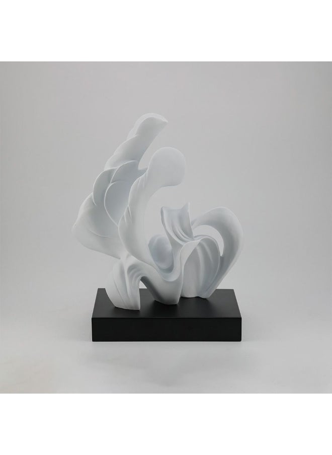 DANUBE HOME Danube Home Florence Polyresin Flowy Ribbons Floral Figurine - (37X20X47 Cm) Eye-Catching Home Decor Accent Unique White & Black Decor Collection| Decorative Home Accessories  - Image 3