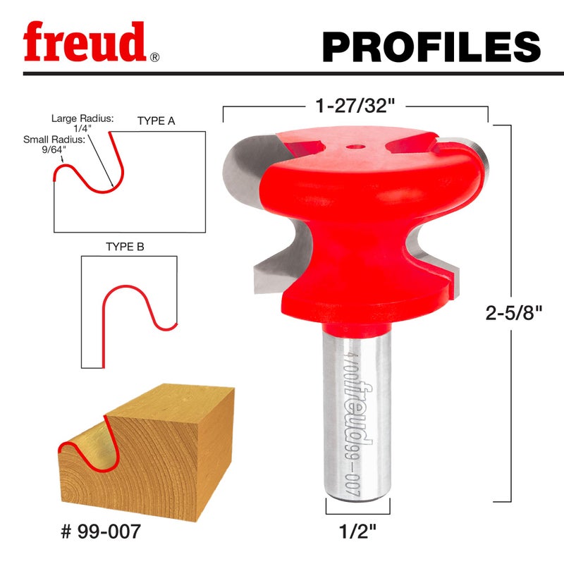 freud فرويد 99-007: 1-27/32" (قطر) بت سحب الباب مع عمود 1/2" - Image 2