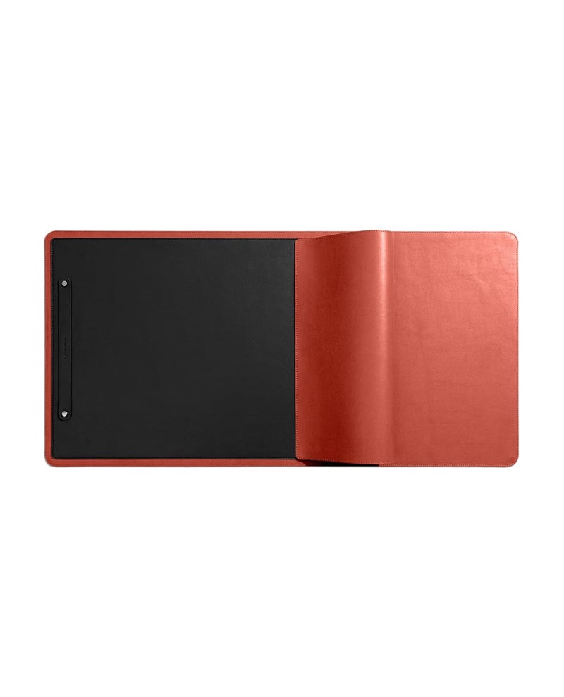 Daily Objects Dart Large Premium Vegan Leather Desktop/Laptop Desk Mat for Work from Home/Office/Gaming | Cable Organiser & Hideway Storage | Extended Mousepad & Water-Resistant - Red - Model - R2 - Image 5