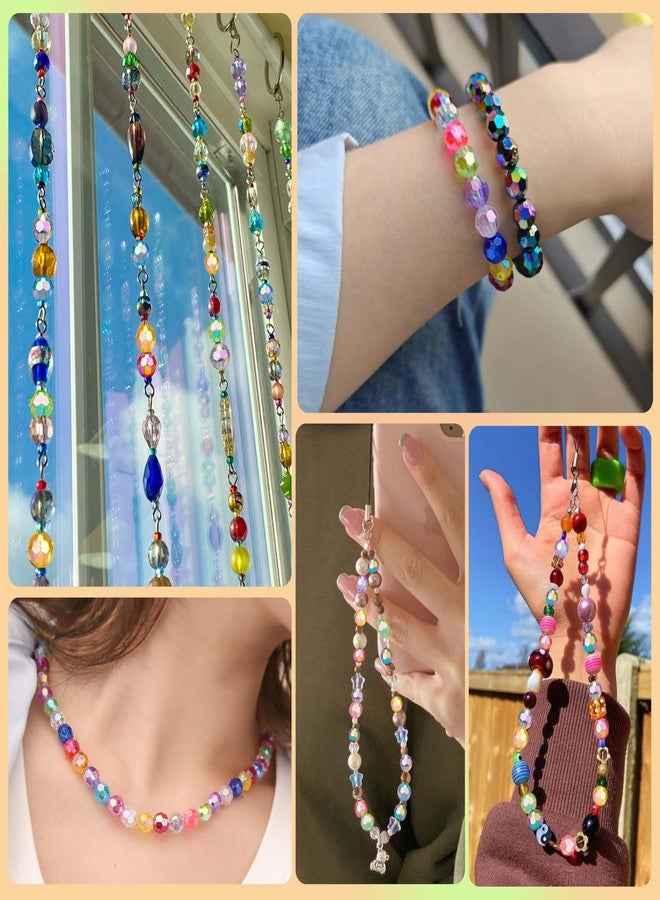 BONNY BOXX 500pcs 8mm Acrylic Faceted Round Crystal Beads Transparent Purple AB Loose Spacer Craft Beads for DIY Bracelet Necklace Earring Keychain Jewelry Making Bags Decoration - Image 5