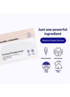 WRINKLES SCHMINKLES Forehead Wrinkle Patches, 1-Pack, Reusable Hypoallergenic Silicone Smoothing Pads for Reducing Frown Lines & Face Lift Overnight  - Image 5