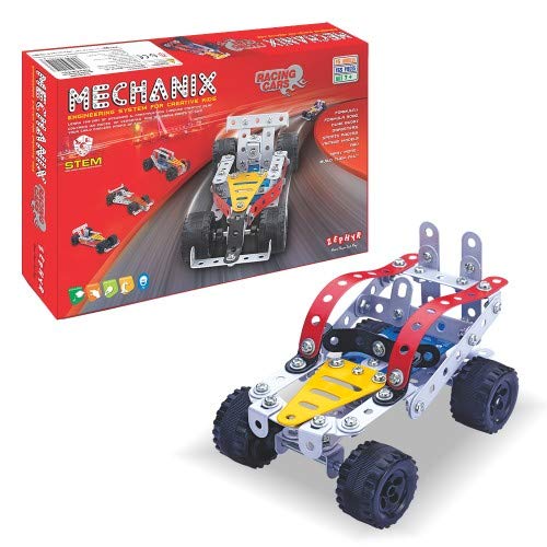 MECHANIX Racing Cars Series, 155 Pieces in The Game, Can Make 15 Different Racing Cars Models, Made in India Game, for 7+ Years of Kids, Multicolor - Image 1