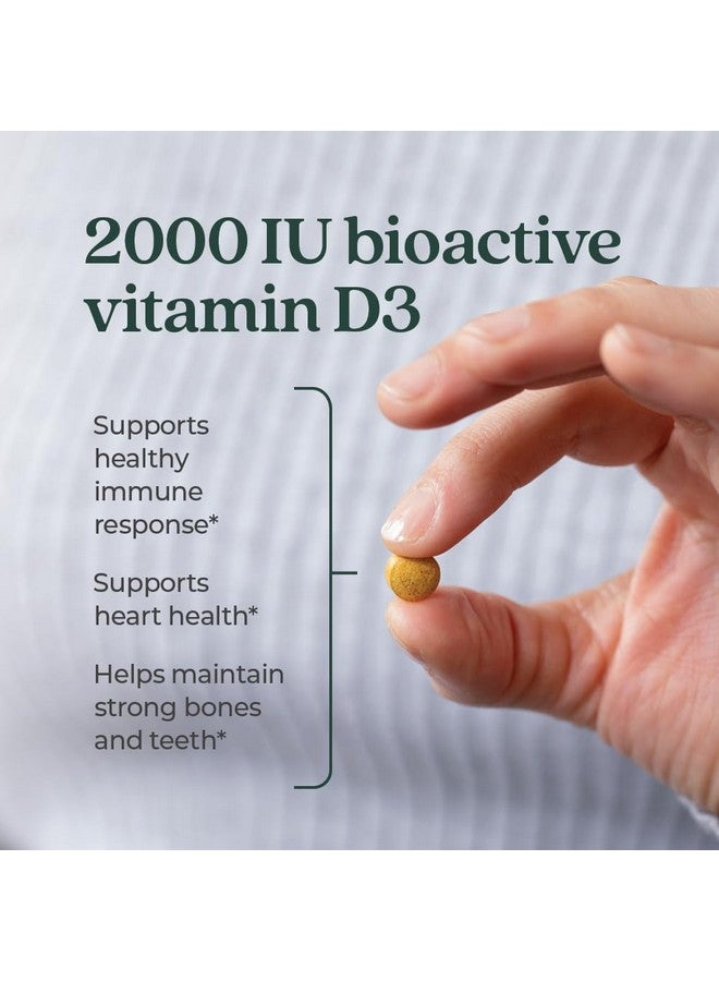New Chapter Fermented Vitamin D3 2,000 IU, Organic, ONE Daily for Immune, Heart & Bone Support + Whole-Food Turmeric, Adaptogenic Reishi Mushroom, 100% Vegetarian, Gluten Free, 60 Count - Image 3