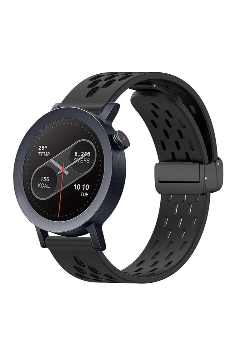 Strap Silicone Magnetic Clasp 20MM Band For Samsung Gear Sport/Watch 4/Watch 5/Watch 5 Pro/S2 classic/active 2 40mm 44mm/Amazfit GTS 3/4/4 Mini/Bip 3/GTS 2 mini/GTS 2e/Bip - Image 1