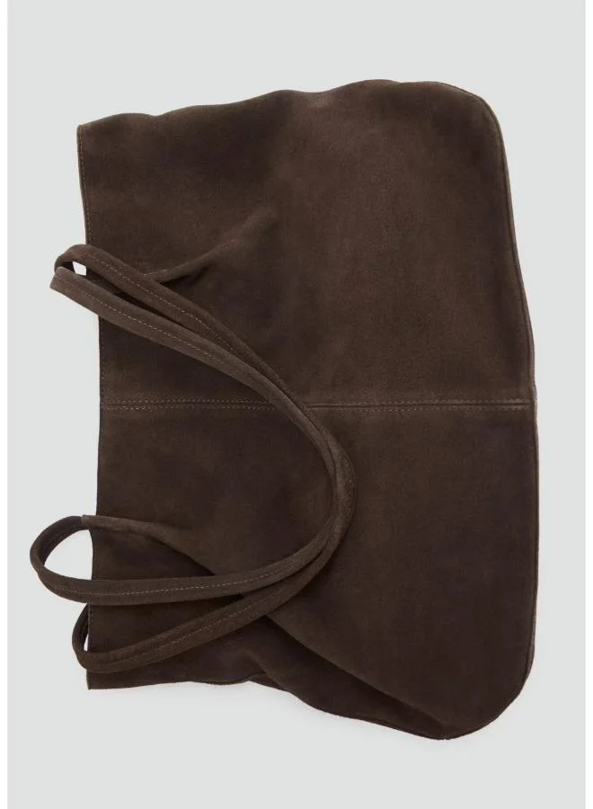 Mango  Suede Leather Shopper Bag for Women | Best Price UAE
