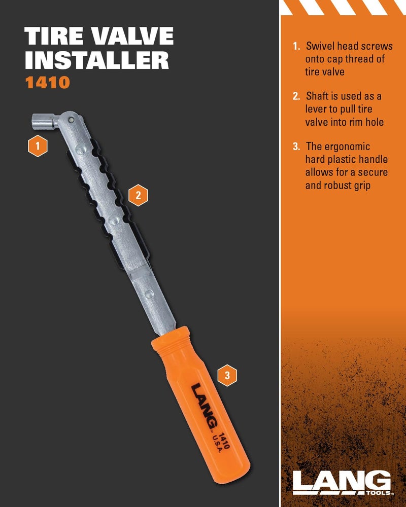 Lang Tools 1410 Tire Valve Installer, black - Image 2
