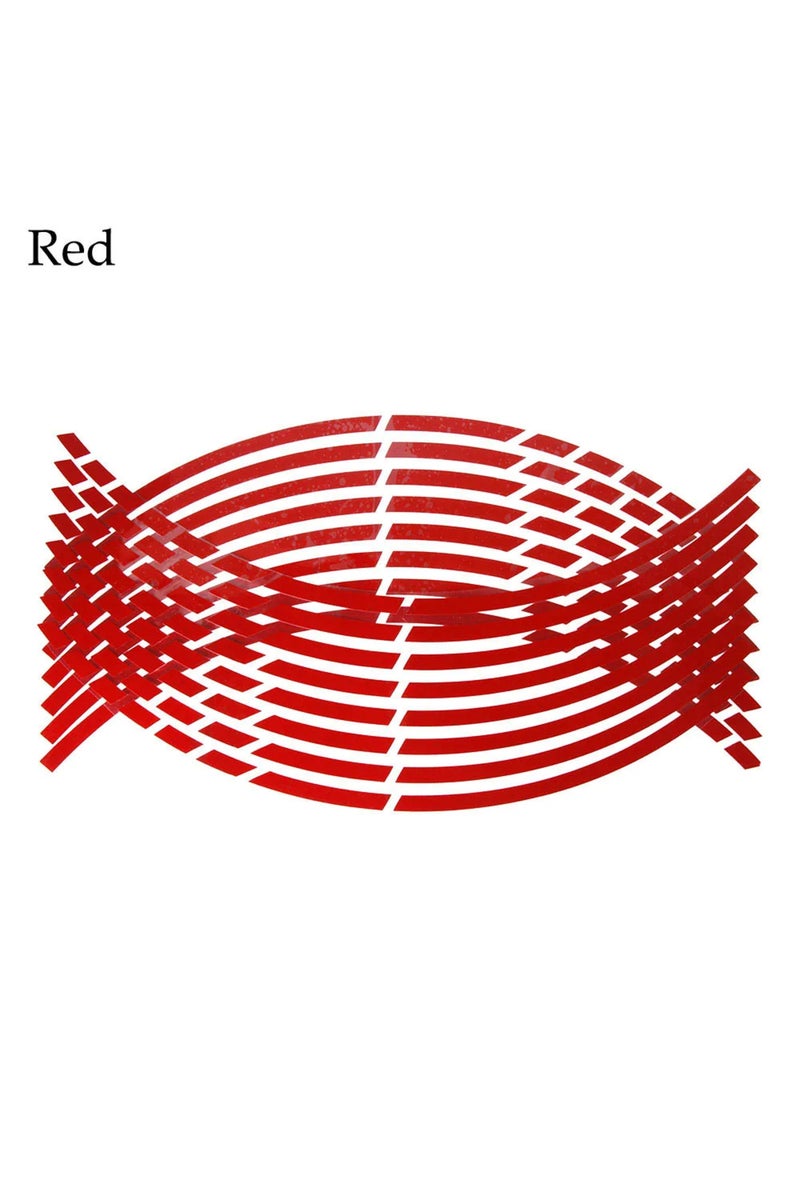 إيروريكس مجموعة واحدة (16 قطعة) من ملصقات إطارات السيارات والدراجات النارية، شرائط تزيين عاكسة عالمية لعجلات الدراجات