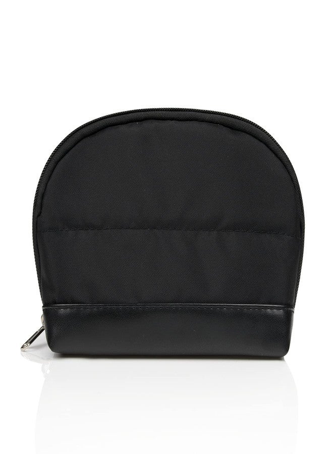 Ethereal Small Makeup bag for Purse, Cute Cosmetic Bag Portable Mini Makeup Pouch for Women Black - Image 1