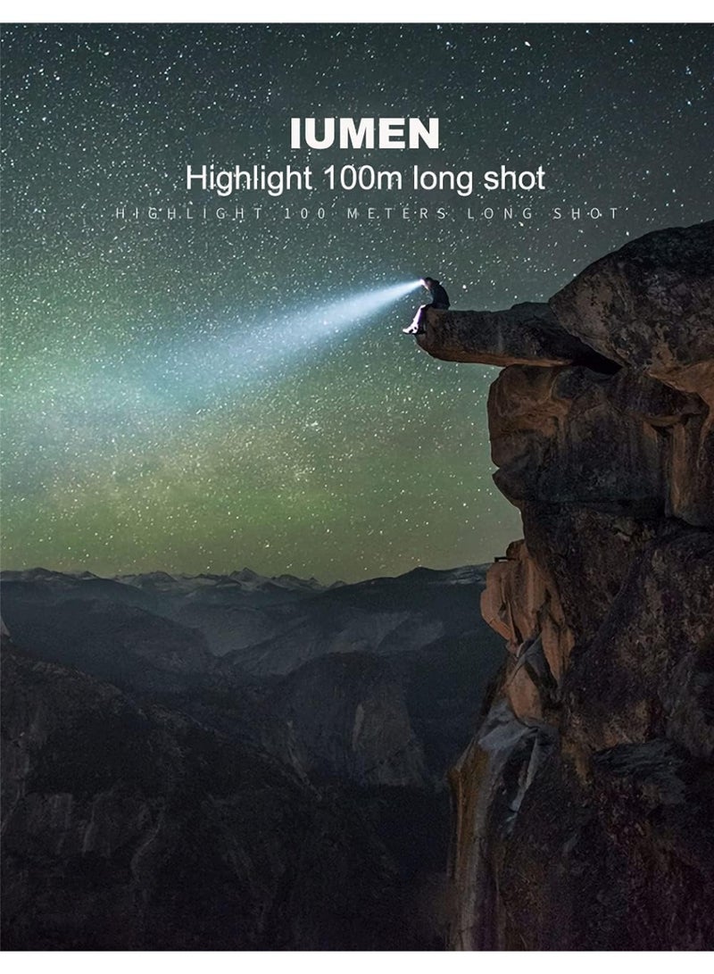LED headlamp Flashlight 4-Pack LED Rechargeable Headlamp Headlight for Running, Camping, Hiking and More Lumens USB Rechargeable Headlight, Outdoor Camping Cycling Fishing, headlamp Flashlight - Image 4