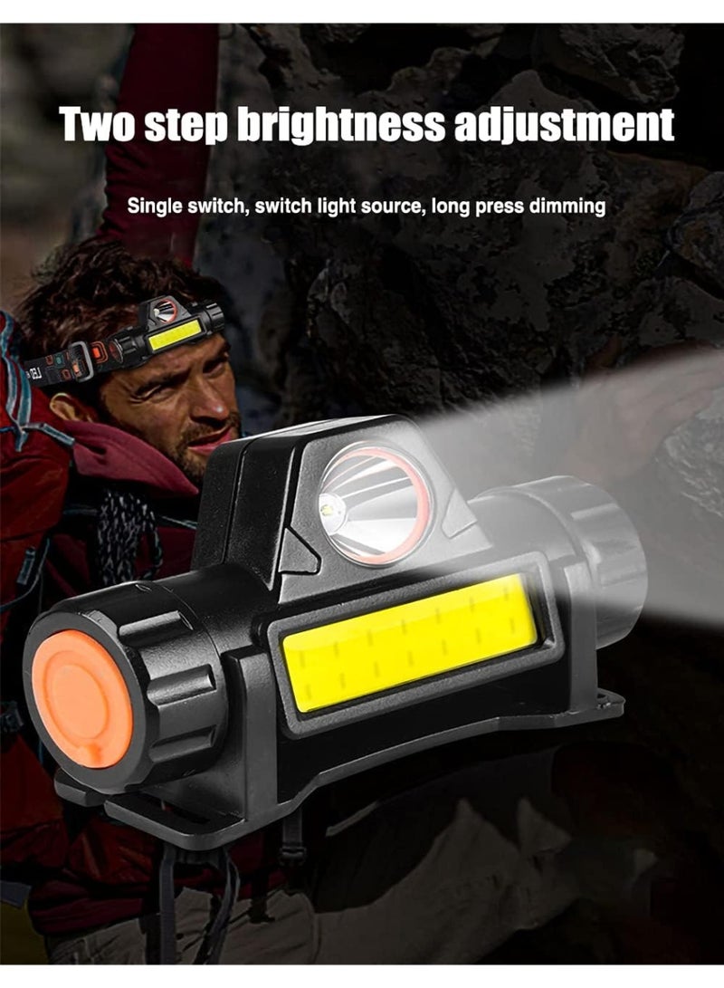 LED headlamp Flashlight 4-Pack LED Rechargeable Headlamp Headlight for Running, Camping, Hiking and More Lumens USB Rechargeable Headlight, Outdoor Camping Cycling Fishing, headlamp Flashlight - Image 3