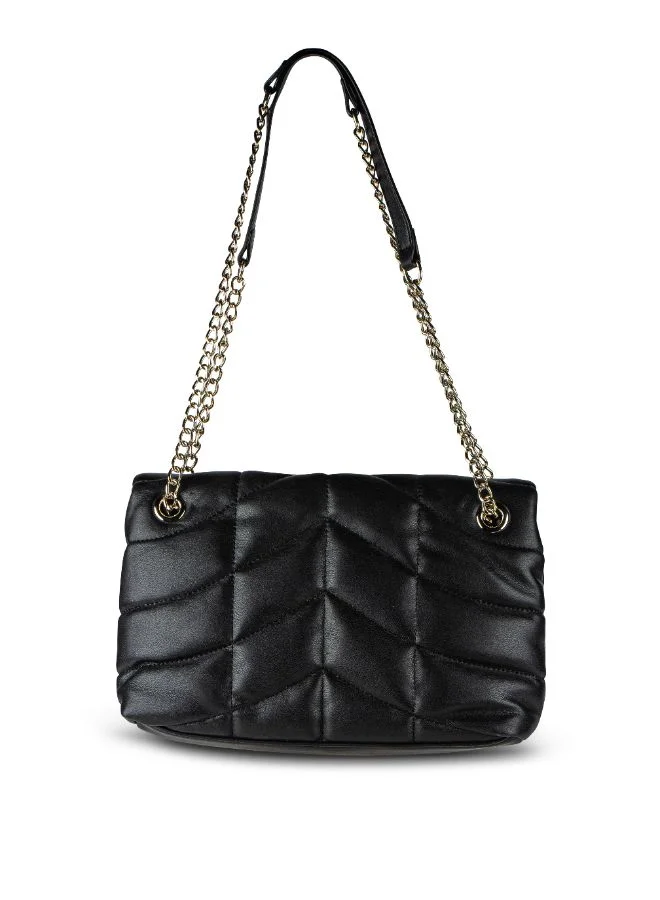Vincci Women Quilted Shoulder Bag With Chain