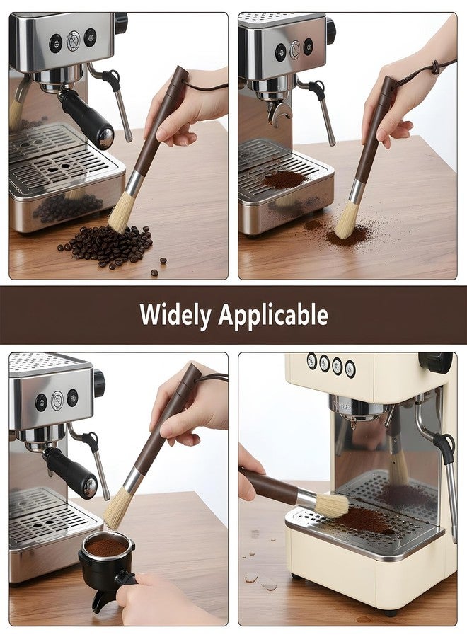 Quilax 3PCS Coffee Grinder Brush, Coffee Grinder Cleaning Brush With Walnut Wood Handle, Espresso Brushes Cleaner Tool for Barista Home Kitchen - Image 3