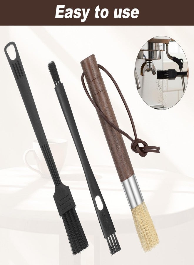 Quilax 3PCS Coffee Grinder Brush, Coffee Grinder Cleaning Brush With Walnut Wood Handle, Espresso Brushes Cleaner Tool for Barista Home Kitchen - Image 5
