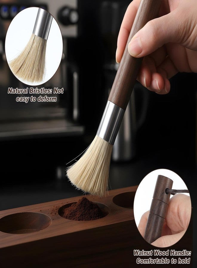 Quilax 3PCS Coffee Grinder Brush, Coffee Grinder Cleaning Brush With Walnut Wood Handle, Espresso Brushes Cleaner Tool for Barista Home Kitchen - Image 4
