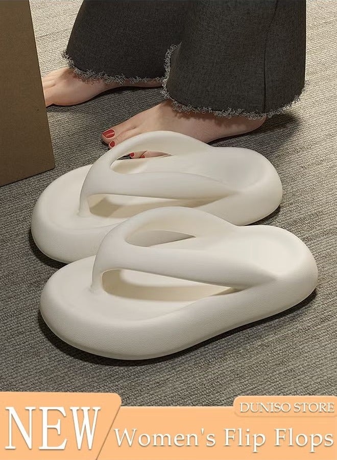 DUNISO Comfortable Slippers for Women Non-slip Thick Sole Slide Sandal Open Toe Quick Drying Flip Flops House Bedroom Slippers Women's Bath Slipper House Sandals for Indoor & Outdoor  - Image 3