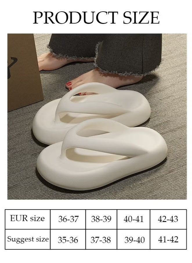 Comfortable Slippers for Women Non-slip Thick Sole Slide Sandal Open Toe Quick Drying Flip Flops House Bedroom Slippers Women's Bath Slipper House Sandals for Indoor & Outdoor - Image 4