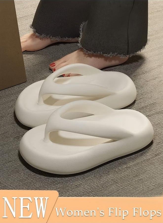 Comfortable Slippers for Women Non-slip Thick Sole Slide Sandal Open Toe Quick Drying Flip Flops House Bedroom Slippers Women's Bath Slipper House Sandals for Indoor & Outdoor - Image 1