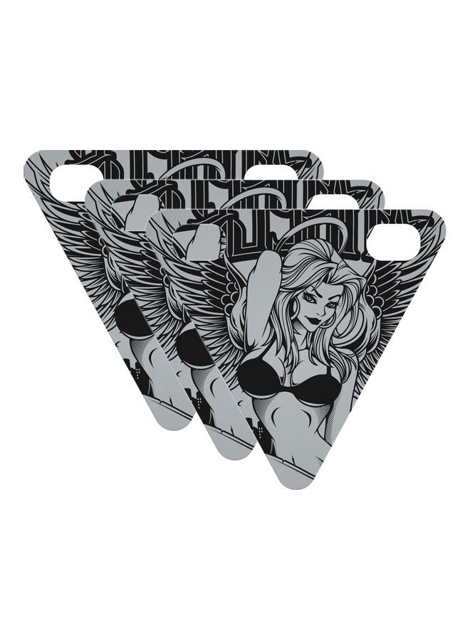 NIBEMINENT Pack of 3 Cycling Reflective Sign Bicycle Warning Triangle Reflector Night Magnetic Stickers for Running Riding Outdoor Sports 6.7x1x6.3cm - Image 1