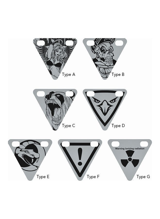 NIBEMINENT Pack of 3 Cycling Reflective Sign Bicycle Warning Triangle Reflector Night Magnetic Stickers for Running Riding Outdoor Sports 6.7x1x6.3cm - Image 5