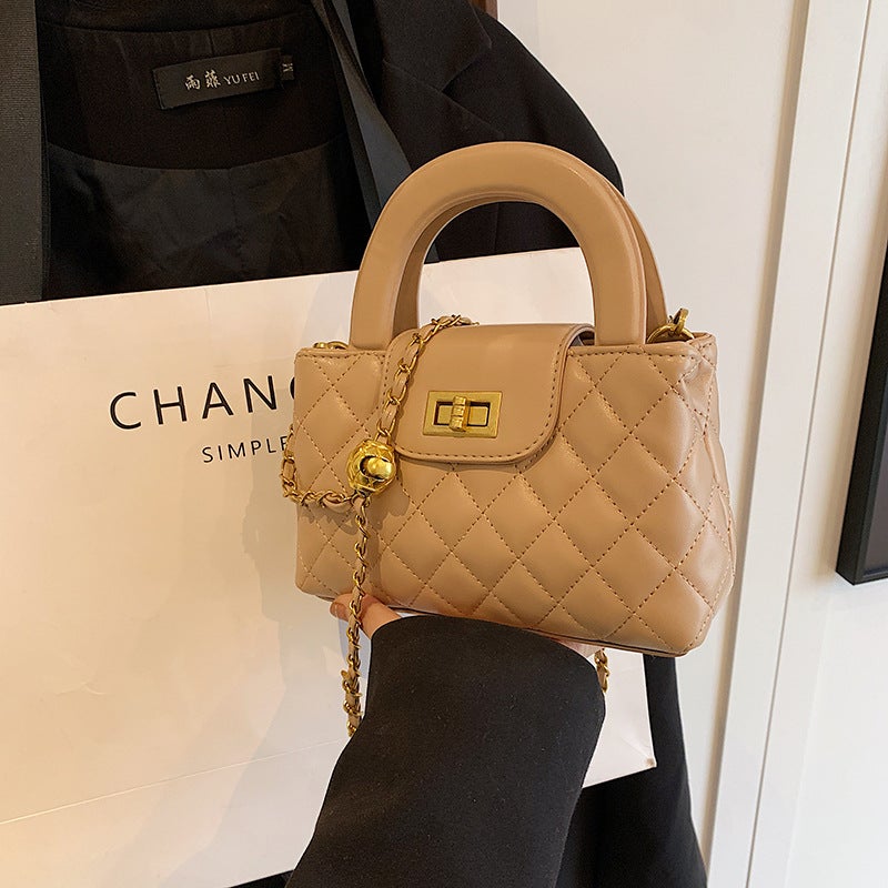 French Niche Rhomboid Chain Bag Women'S Fashion Handbag Commuter Shoulder Crossbody Small Bag - Image 5