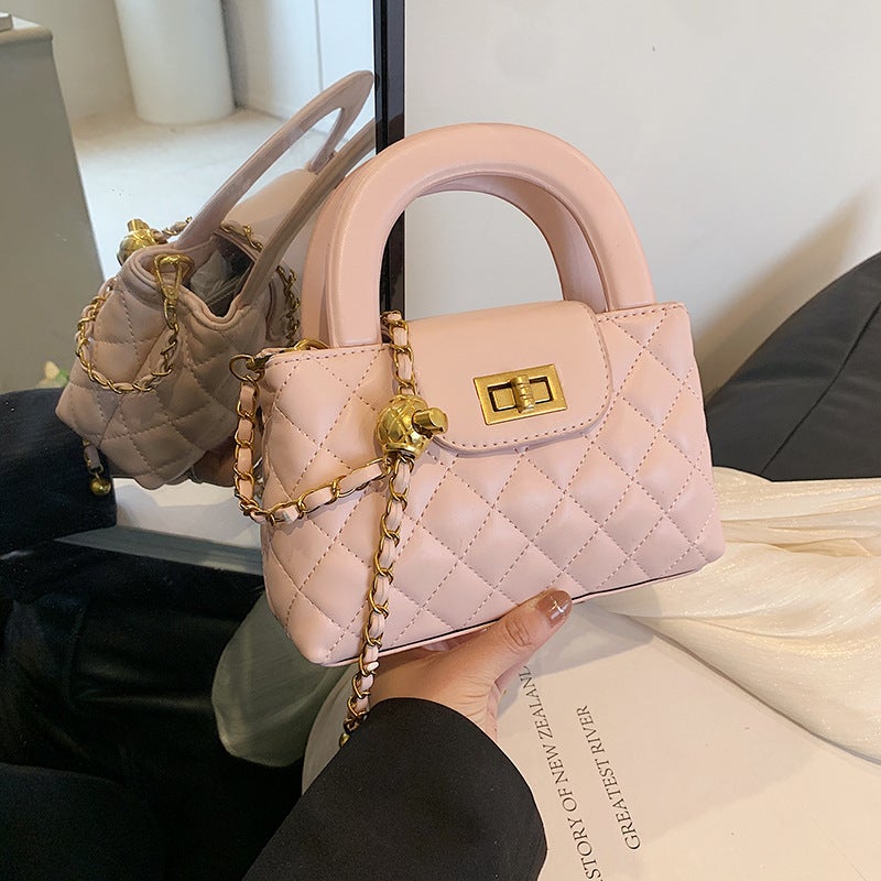 French Niche Rhomboid Chain Bag Women'S Fashion Handbag Commuter Shoulder Crossbody Small Bag - Image 3